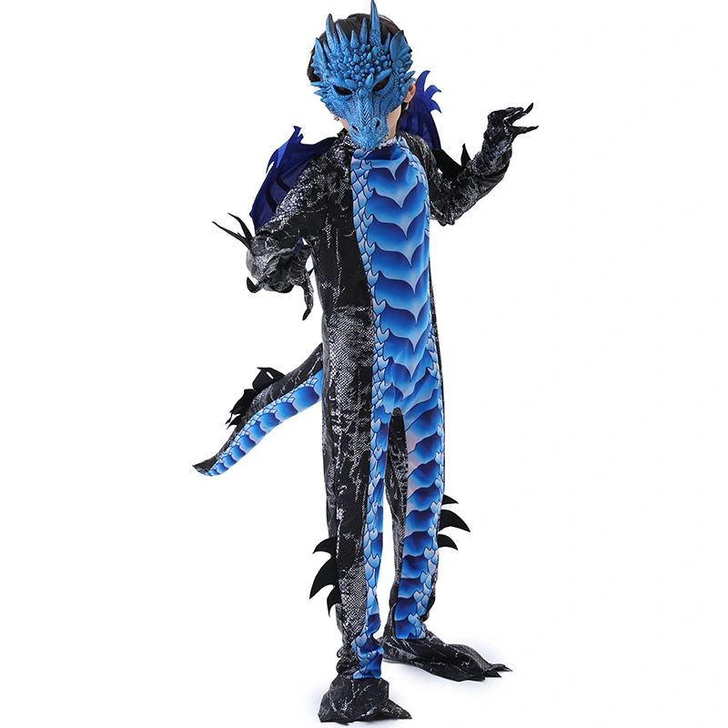 Storybook ตัวละครวัน Hooded Kids Dragon Jumpsuit